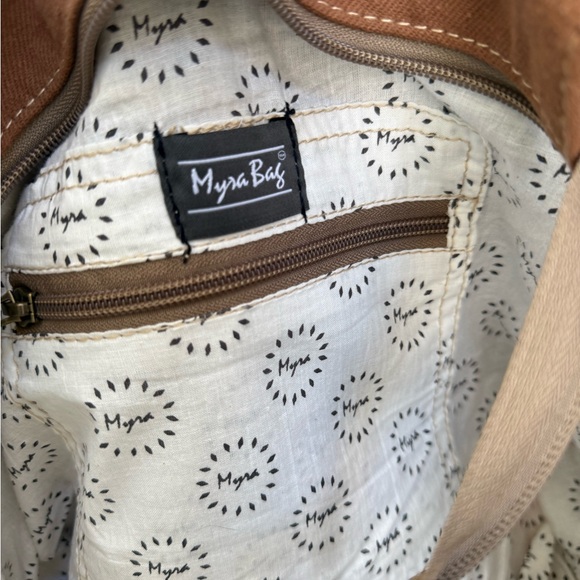 Myra Bag Floral Tote with Brown and Pink Accents - Picture 4 of 4